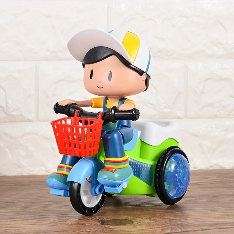 Music Stunt Cool Tricycle Car 360 Degree Rotate Luminous