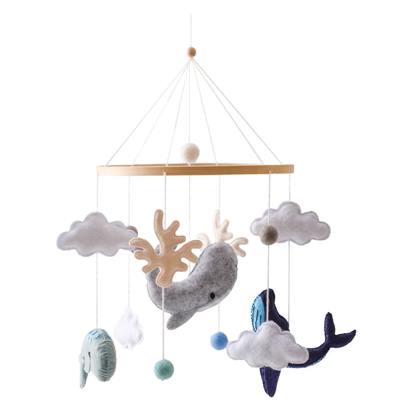 Baby Wooden Crib Mobile Music Bell Hanging Toy