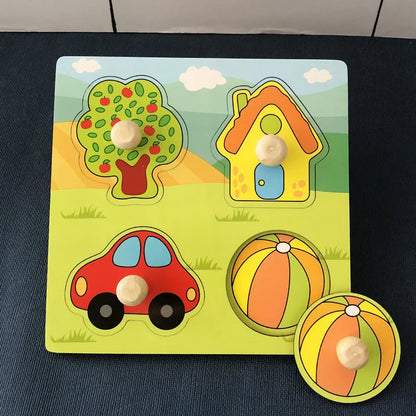 Montessori Wooden Puzzle Toys for Toddlers Learning
