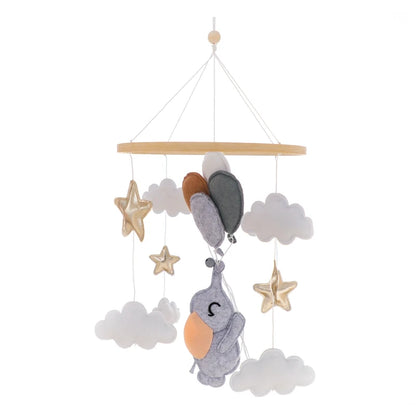 Baby Wooden Crib Mobile Music Bell Hanging Toy