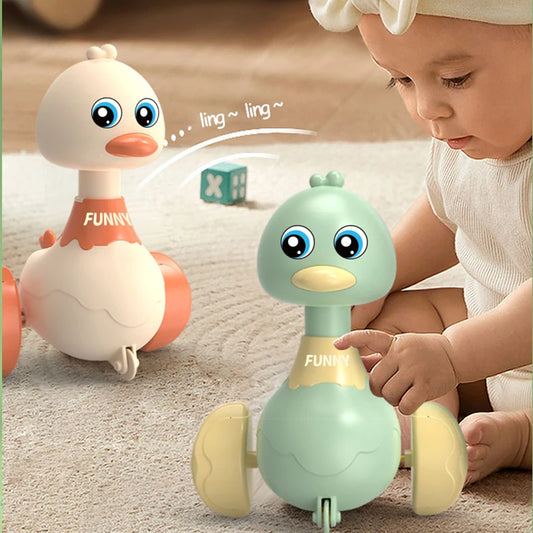 Baby Cartoon Duck Inertia Pull Back Toy Cars