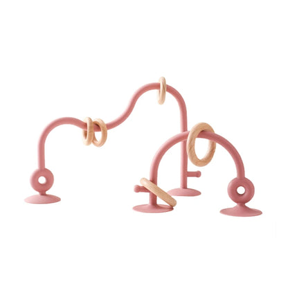Baby Montessori Silicone Wooden Bead Maze Teether Toy
