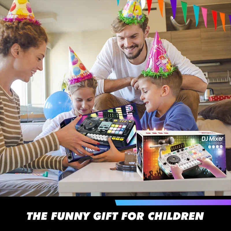 Kids Simulation DJ Mixer Controller Toys Multifunctional Music