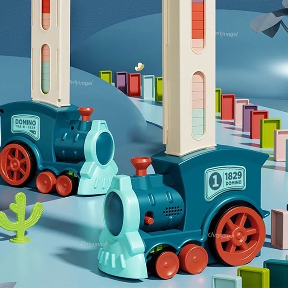 Domino Train Automatic Laying Educational Toy Set