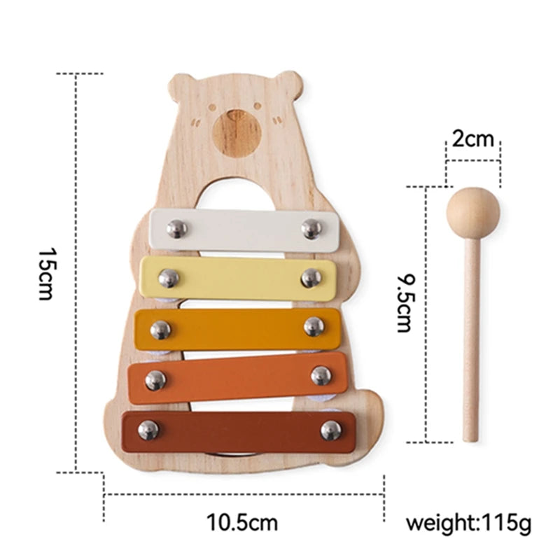 Montessori Wooden Mushroom Castle Stacking Puzzle Toy