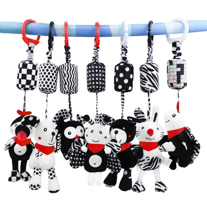 Baby Hanging Plush Rattle Sensory Stroller Toy