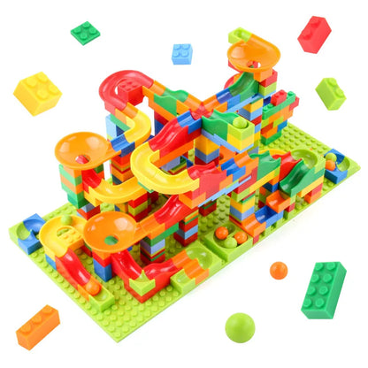 Marble Run Building Blocks Maze Track Toy Set