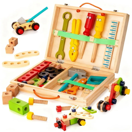 Montessori Wooden Tool Set Kids Assembly Toy