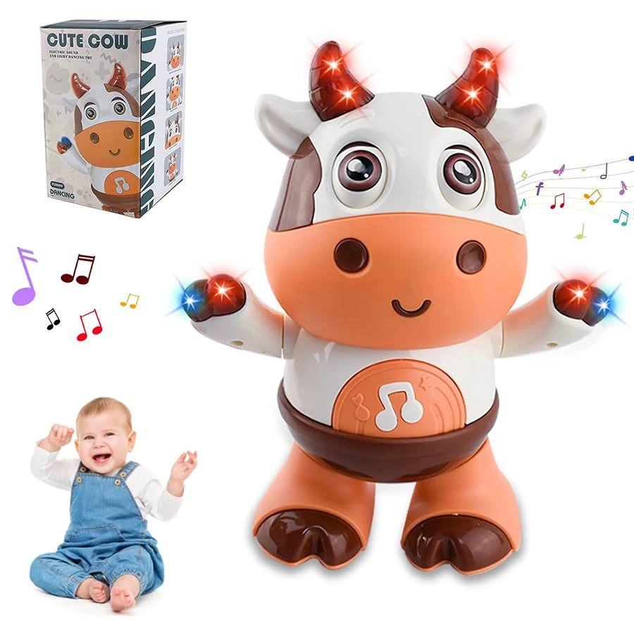 Baby Dancing Cow Musical Plush Interactive Toy