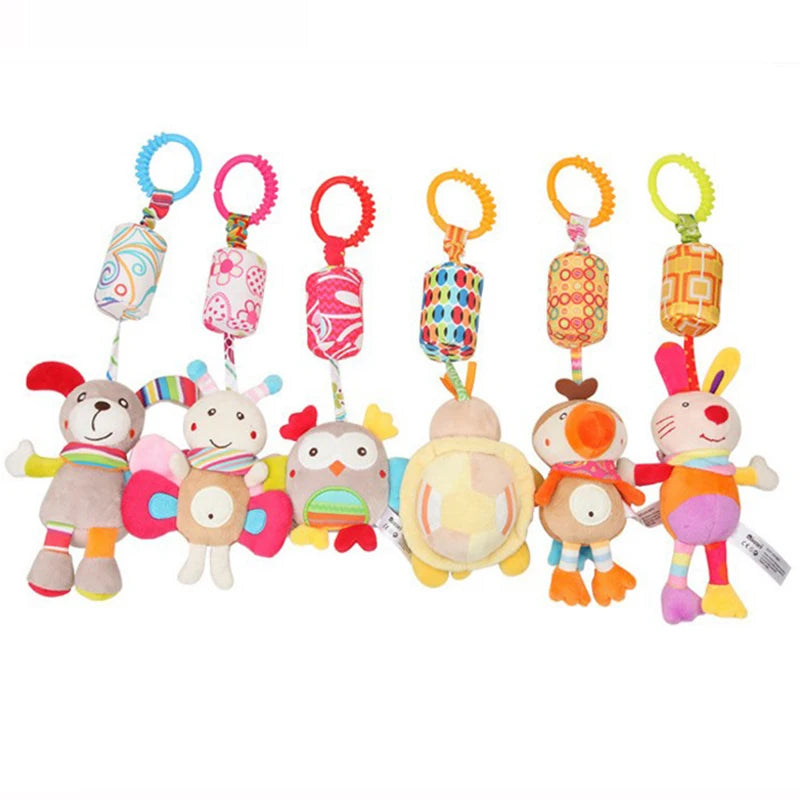 Baby Hanging Plush Rattle Sensory Stroller Toy