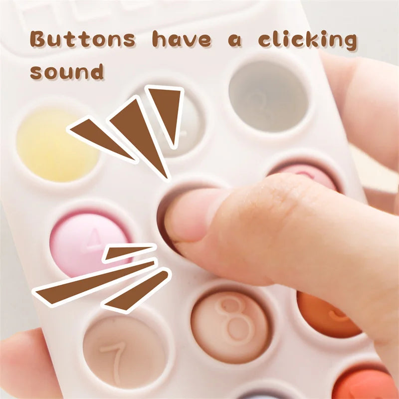 Baby Silicone Phone Teether Toy with Buttons