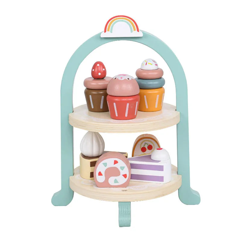 Wooden Kitchen Pretend Play Coffee Ice Cream Toy