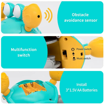 Interactive Crawling Crab Toy with Music for Babies