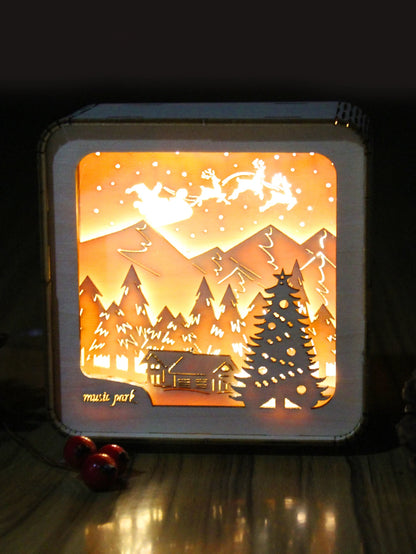 3D Wooden Puzzles Castle Model Kit Night Lights For Kids Desk