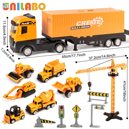 Alloy Construction Vehicle Set STEM Toy for Kids