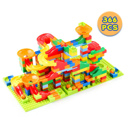 Marble Run Building Blocks Maze Track Toy Set