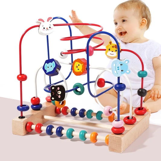 Wooden Bead Maze Educational Counting Learning Toy