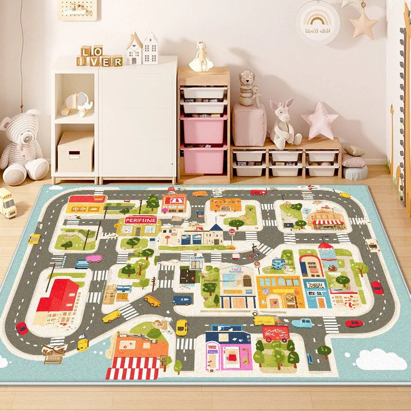 Children Traffic Road Play Living Room Carpet Decoration Home