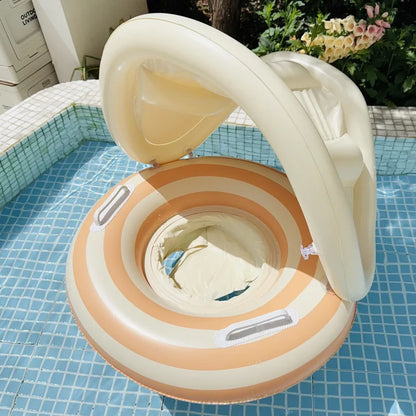 Baby Inflatable Swim Ring with Sunshade Float