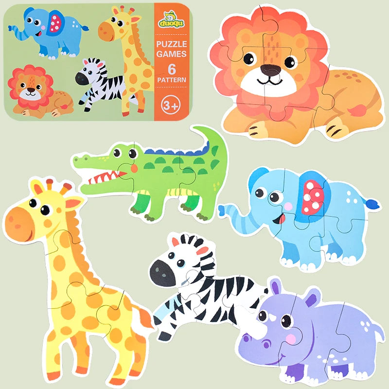 Montessori Wooden 3D Puzzle Toys for Toddlers