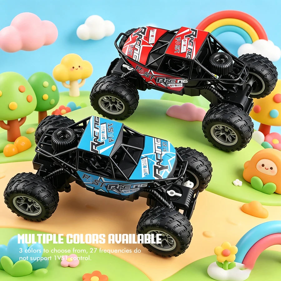 4-Way Remote Control Car with Lights, Anti-Slip Rubber Tires
