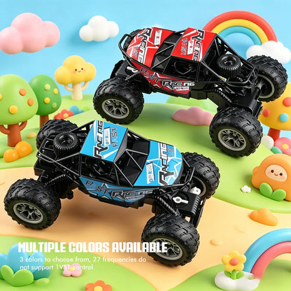 4-Way Remote Control Car with Lights, Anti-Slip Rubber Tires
