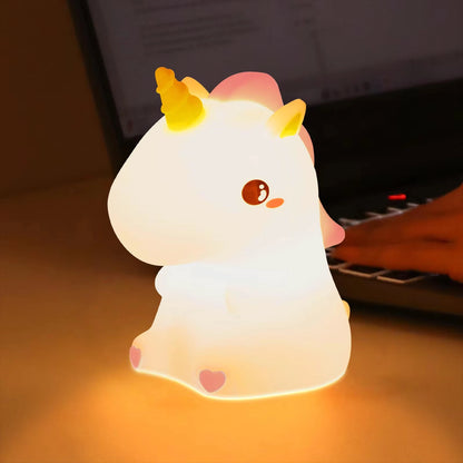 Cute Unicorn Silicone LED Night Light for Kids