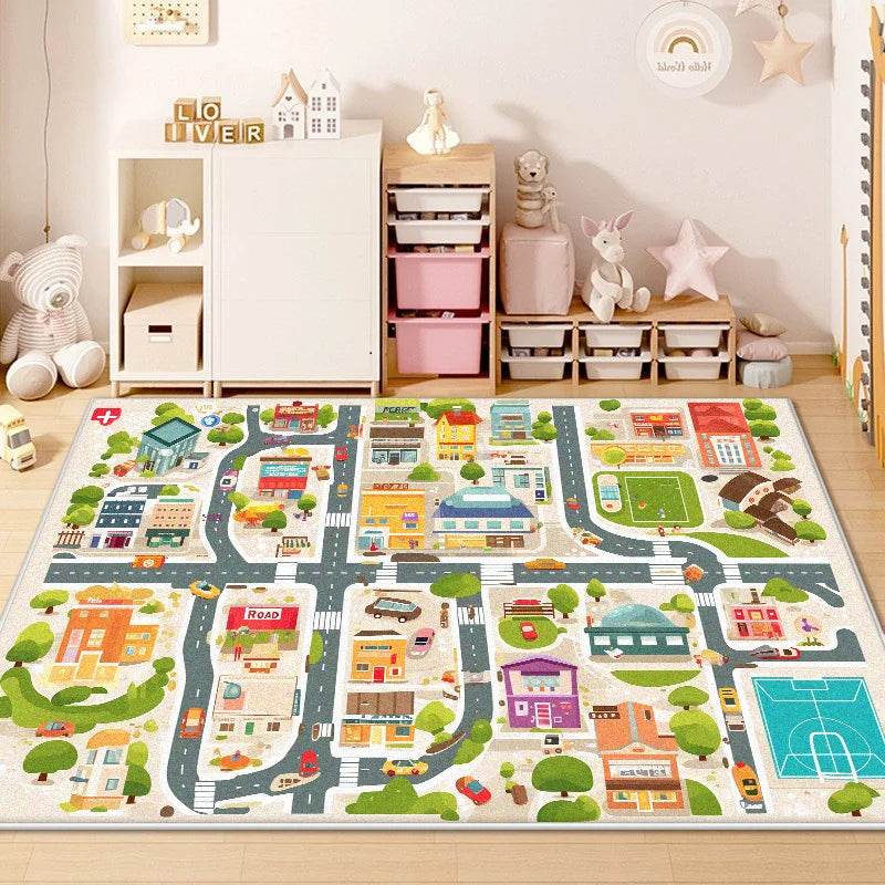 Children Traffic Road Play Living Room Carpet Decoration Home