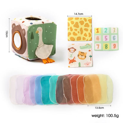 Baby Montessori Silicone Wooden Bead Maze Teether Toy