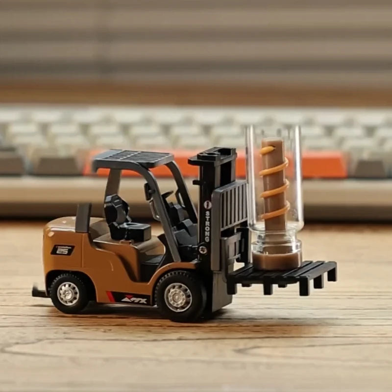 1/64 Remote-controlled alloy forklift Engineering vehicle Tabletop
