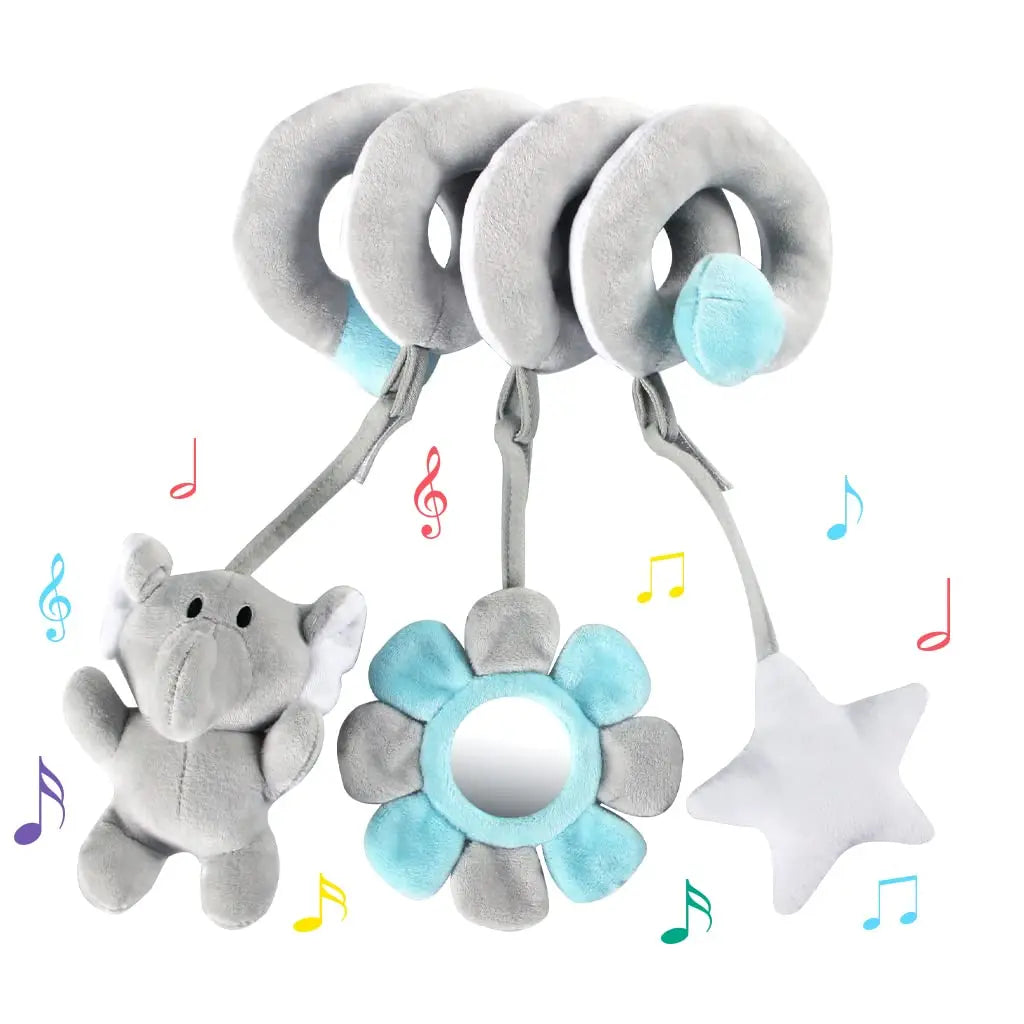 Baby Plush Hanging Rattle Sensory Stroller Toy
