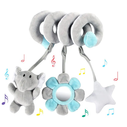 Baby Plush Hanging Rattle Sensory Stroller Toy