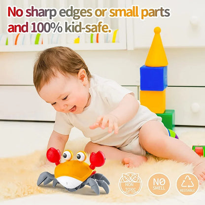 Interactive Crawling Crab Toy with Music for Babies