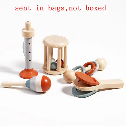 5Pcs Baby Musical Instruments Sensory Rattle Toys Early