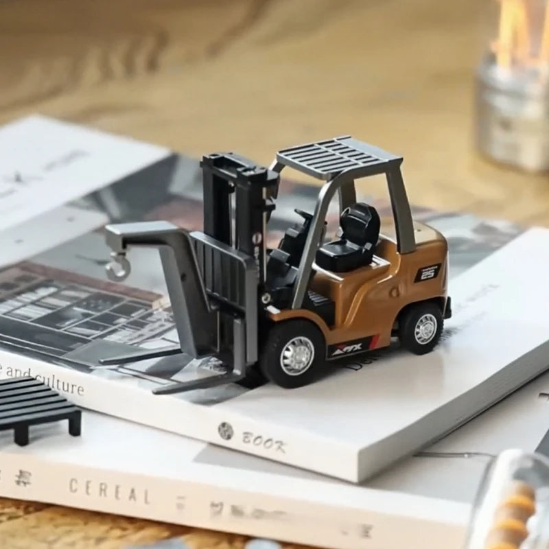 1/64 Remote-controlled alloy forklift Engineering vehicle Tabletop