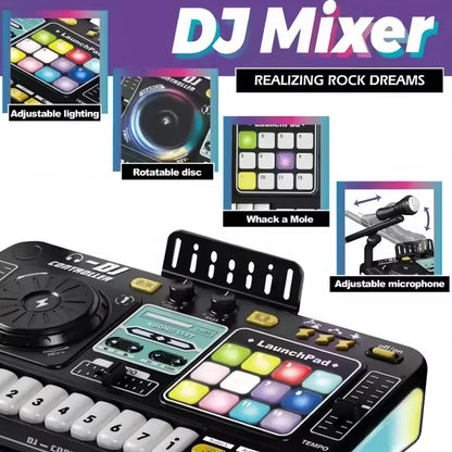 Kids Simulation DJ Mixer Controller Toys Multifunctional Music