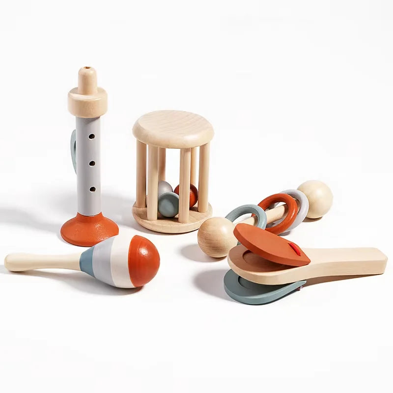 5Pcs Baby Musical Instruments Sensory Rattle Toys Early