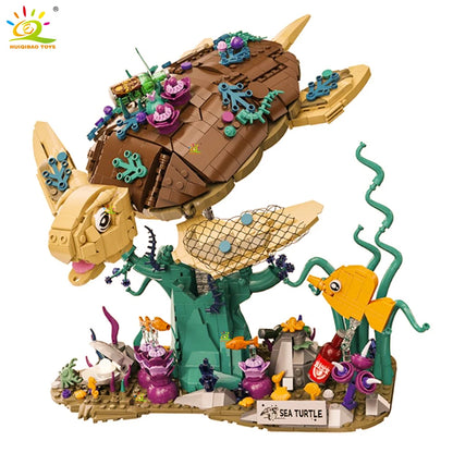 Sea Turtle FIsh Model Building Block Animal Series Brick Construction