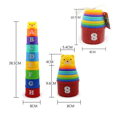 Baby Montessori Stacking Cups Educational Bath Beach Toy