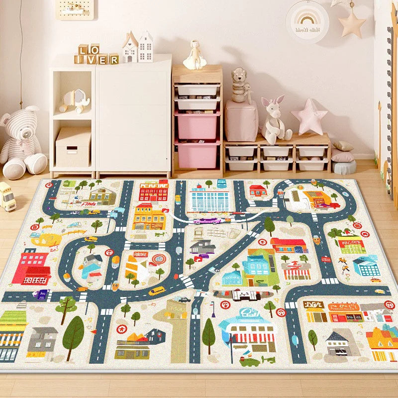 Children Traffic Road Play Living Room Carpet Decoration Home