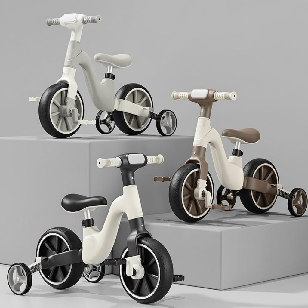 Kids Multifunctional Tricycle, Balance Car with Music Light,