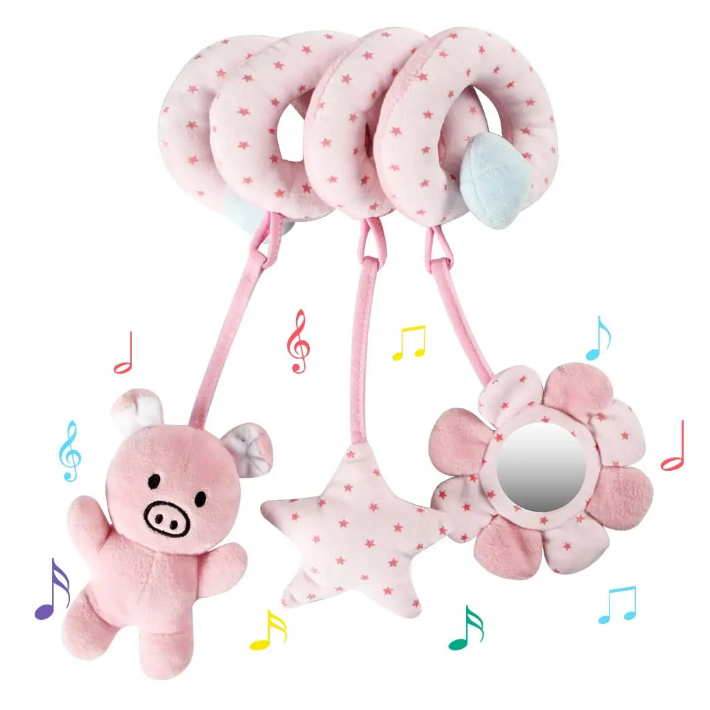 Baby Plush Hanging Rattle Sensory Stroller Toy