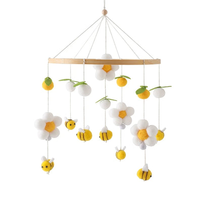Baby Wooden Crib Mobile Music Bell Hanging Toy