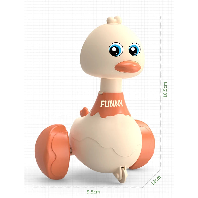 Baby Cartoon Duck Inertia Pull Back Toy Cars