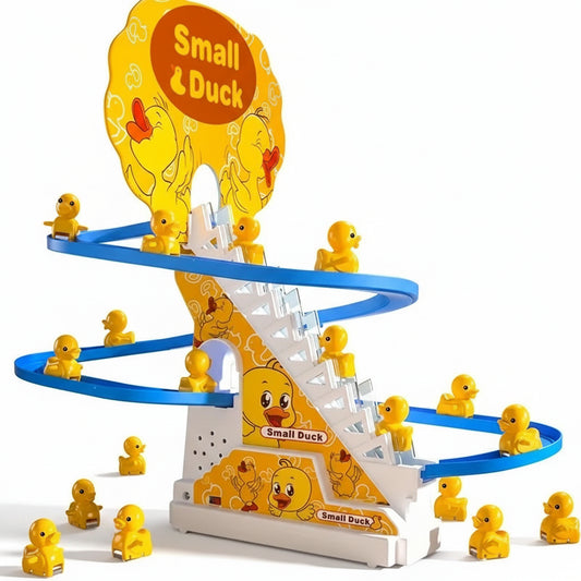 Electric Duck Climbing Stairs Toy with Music Lights