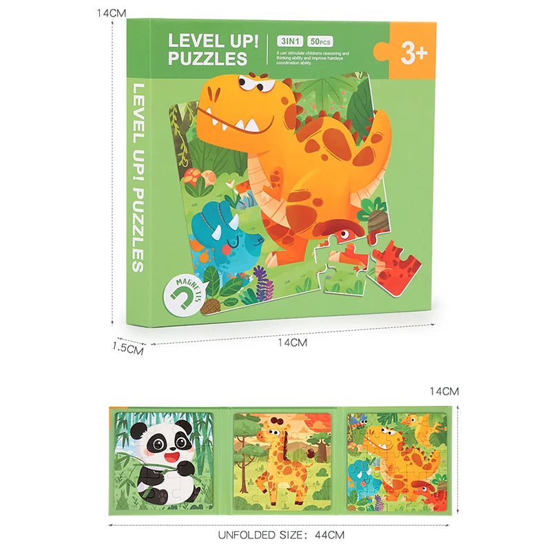 Magnetic Puzzles Games for Kids Busy Quiet Cartoon