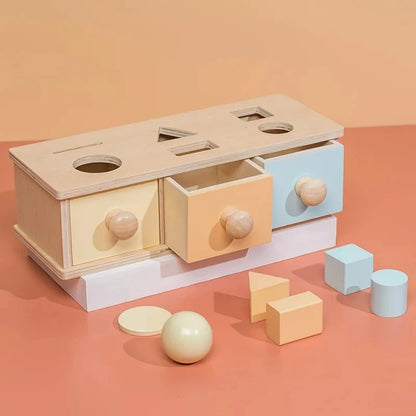 4 In 1 Play Kit Montessori Object Permanence Box Coin Carrot