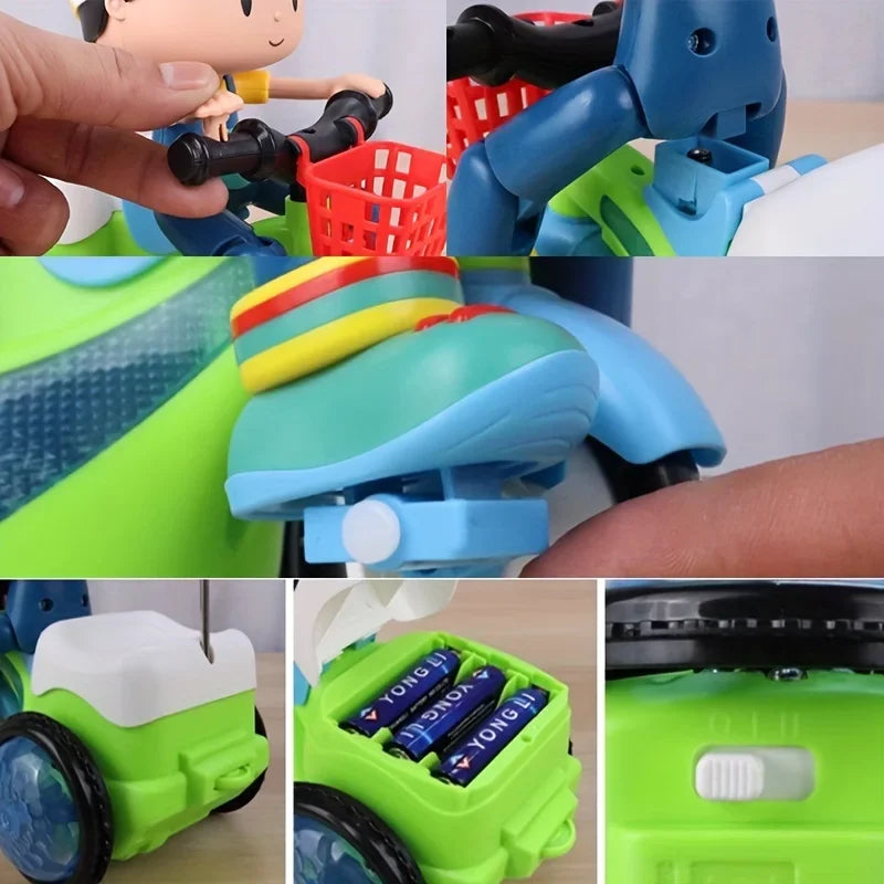 Music Stunt Cool Tricycle Car 360 Degree Rotate Luminous