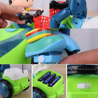 Music Stunt Cool Tricycle Car 360 Degree Rotate Luminous