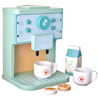 Wooden Kitchen Pretend Play Coffee Ice Cream Toy